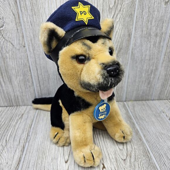 Vintage 1987 Dakin German Shepherd Police Dog Plush Stuffed Animal Toy Korea - Picture 2 of 10